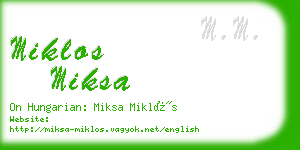 miklos miksa business card